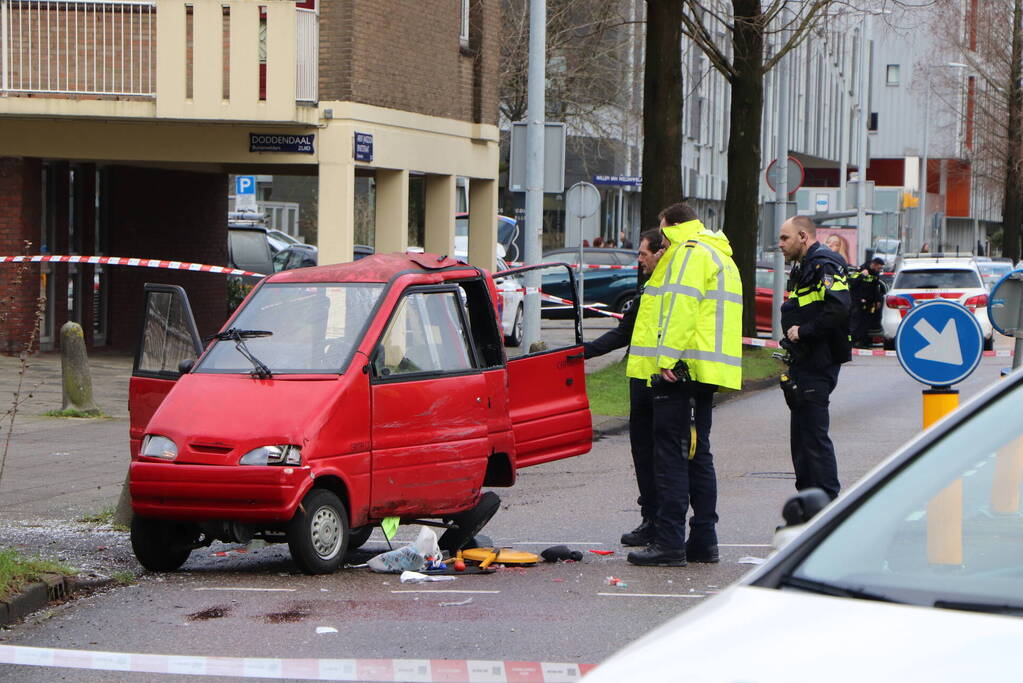 Brommobielen botsen op elkaar