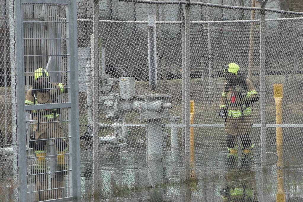 Onderzoek naar mogelijke gaslekkage in verdeelstation