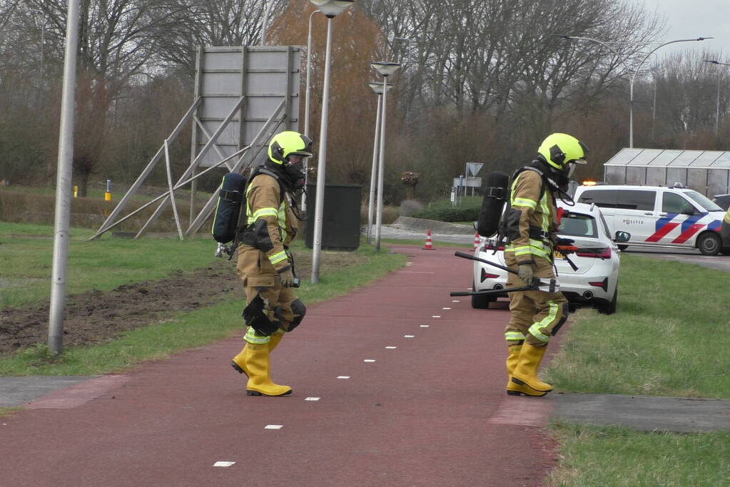 Onderzoek naar mogelijke gaslekkage in verdeelstation