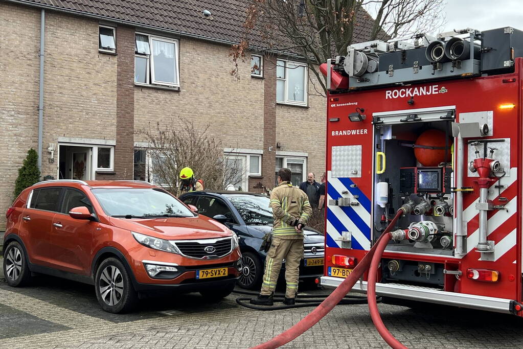 Felle brand in keuken van woning