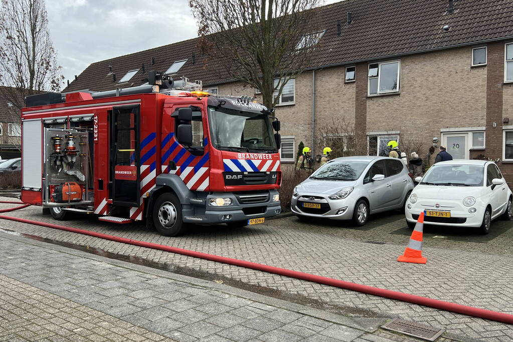 Felle brand in keuken van woning