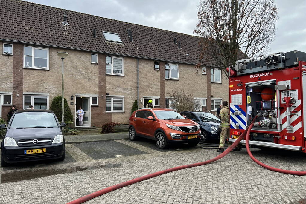 Felle brand in keuken van woning