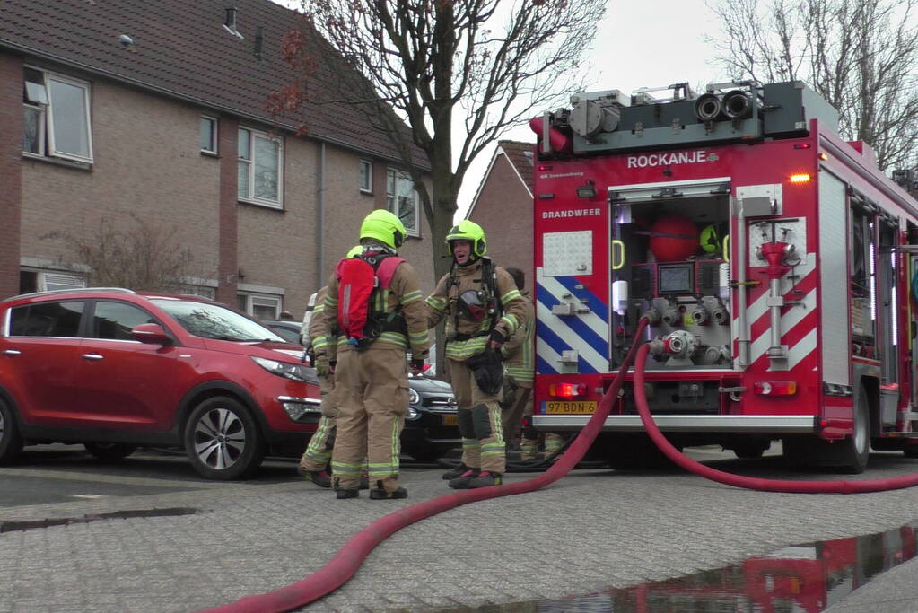 Felle brand in keuken van woning