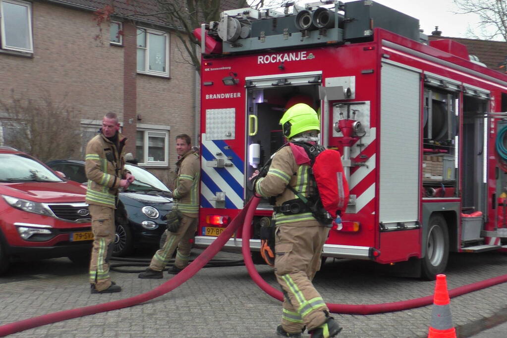 Felle brand in keuken van woning