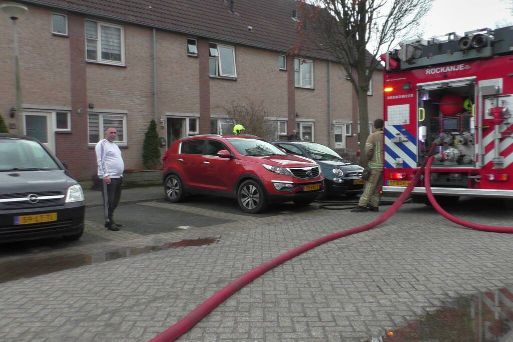 Felle brand in keuken van woning