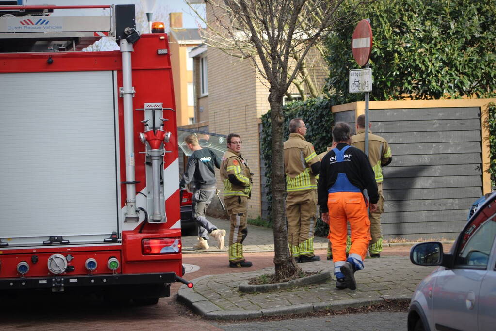 Gasleiding geraakt tijdens werkzaamheden