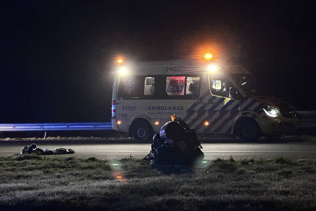 Motorrijder gewond bij ongeval