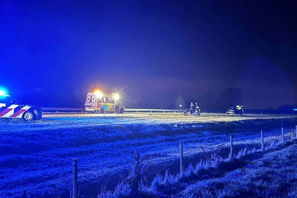 Motorrijder gewond bij ongeval