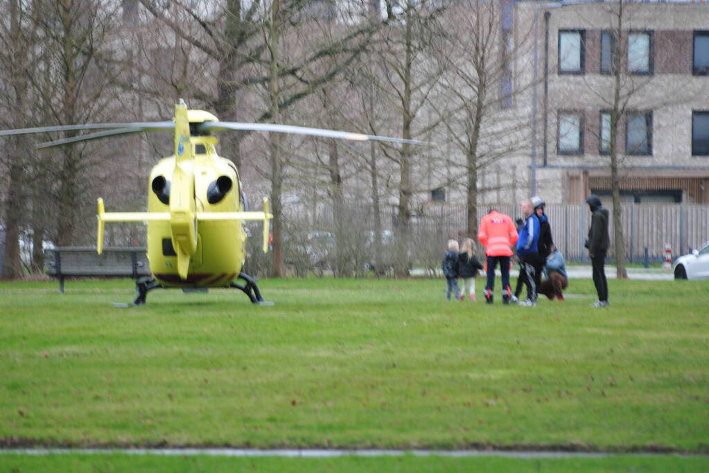 Traumaheli landt voor medische noodsituatie