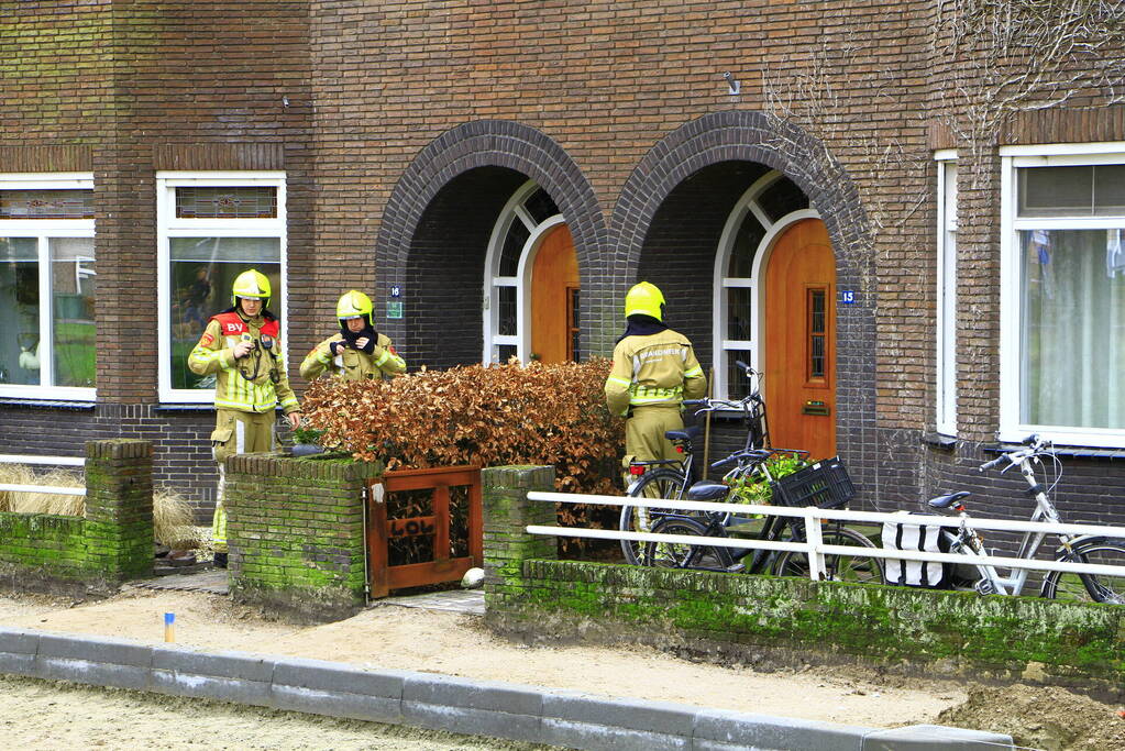 Gasleiding geraakt bij aanleg stoeprand