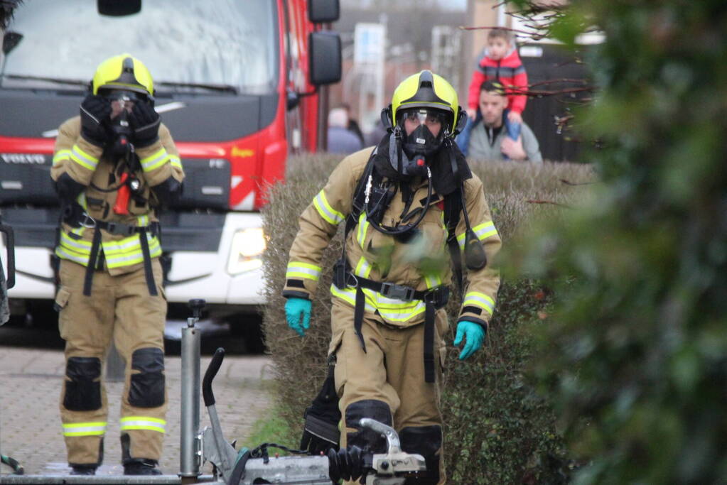 Aanhanger volledig in lichterlaaie