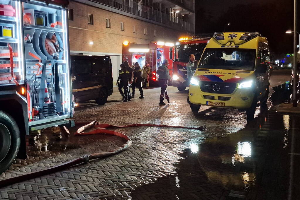 Brand op achtste verdieping van flat