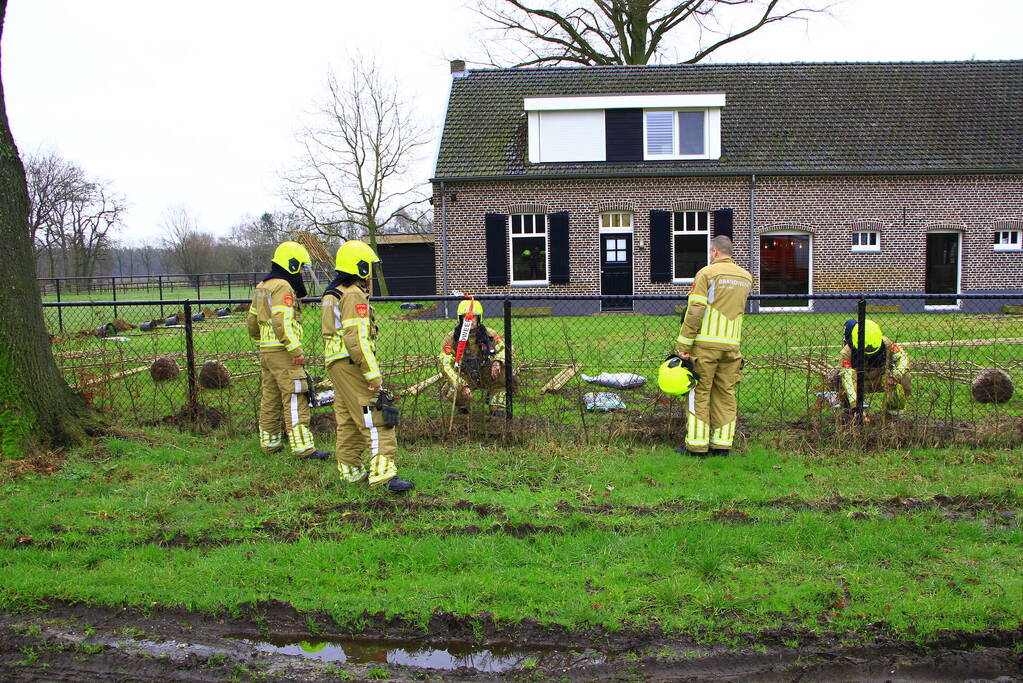 Gasleiding geraakt tijdens planten van bomen