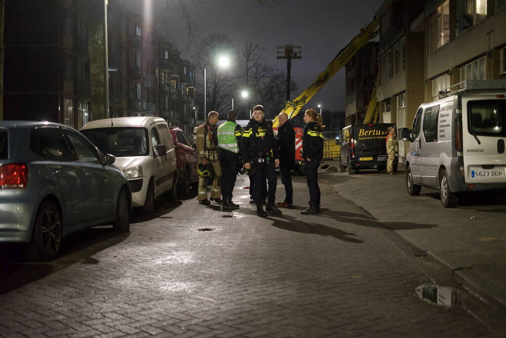 Onderzoek naar lekkage bij gebouw waar eerder explosie was