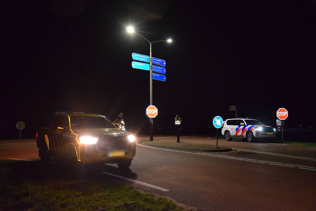 Gecrasht voertuig verdwenen bij aankomst van politie