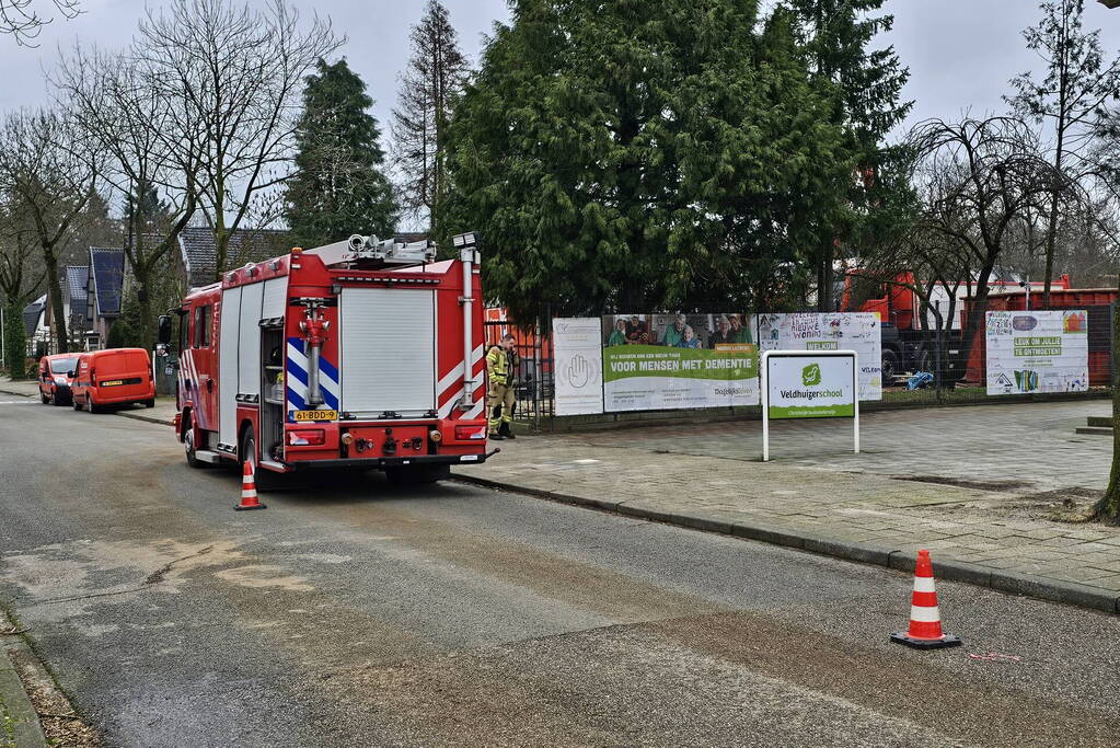 Gaslek op bouwplaats voormalig kinderdagverblijf