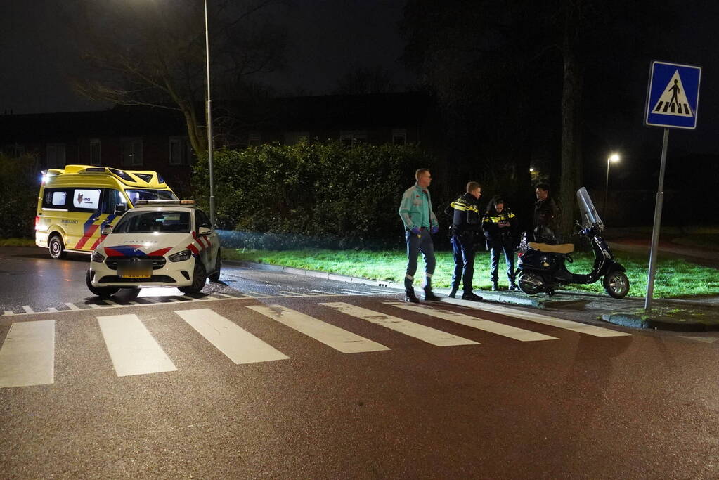 Voetganger gewond bij aanrijding met scooterrijder