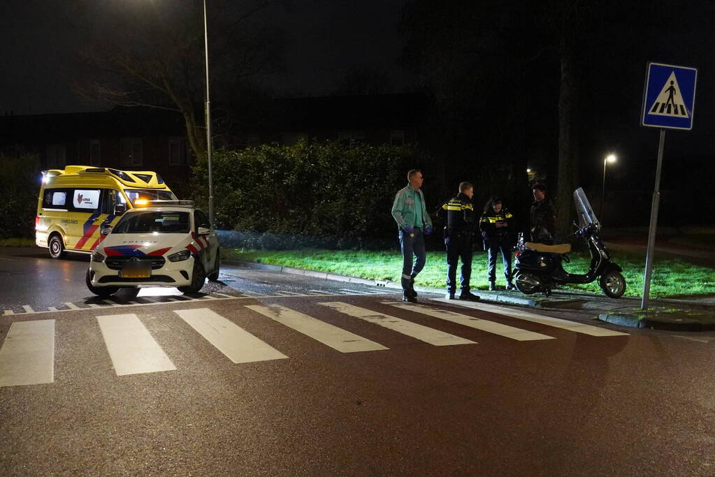 Voetganger gewond bij aanrijding met scooterrijder