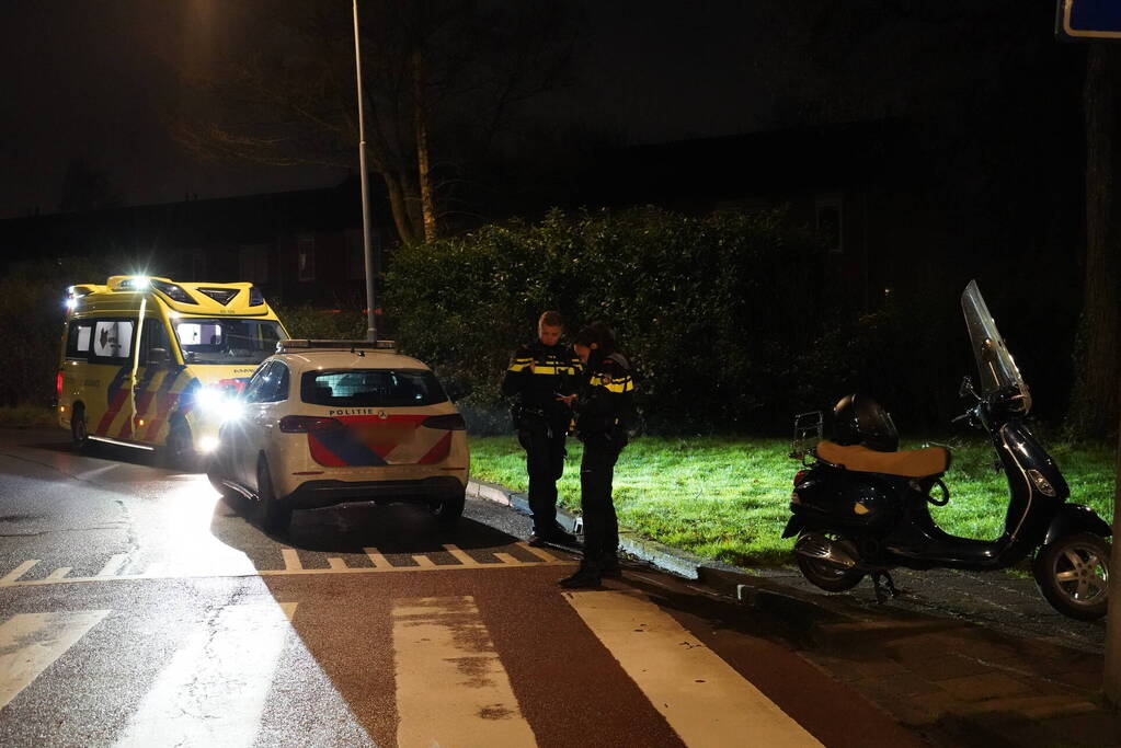 Voetganger gewond bij aanrijding met scooterrijder