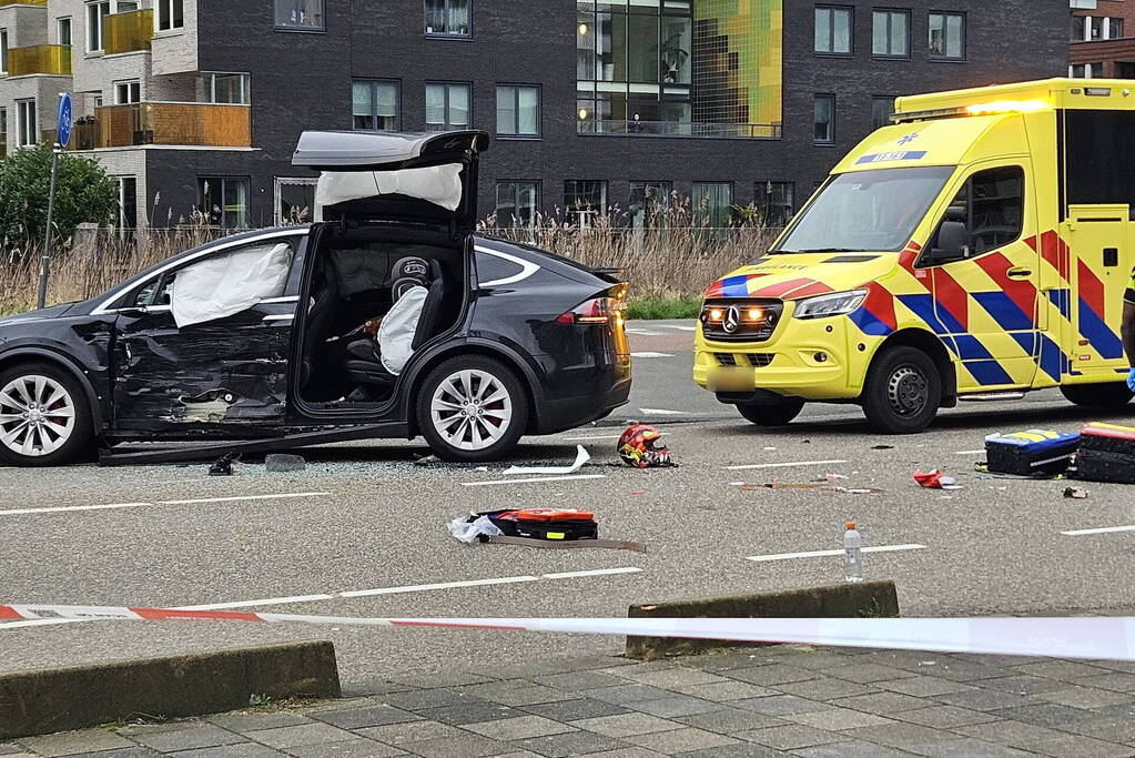 Ernstig ongeval tussen motorrijder en automobilist