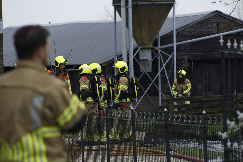 Schoorsteenbrand slaat over naar rietenkap