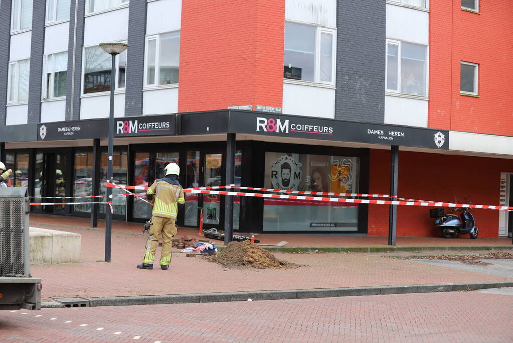 Winkelplein afgesloten vanwege gaslekkage