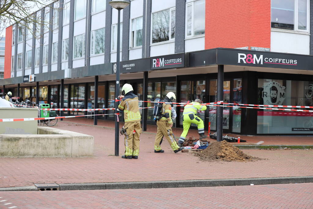 Winkelplein afgesloten vanwege gaslekkage