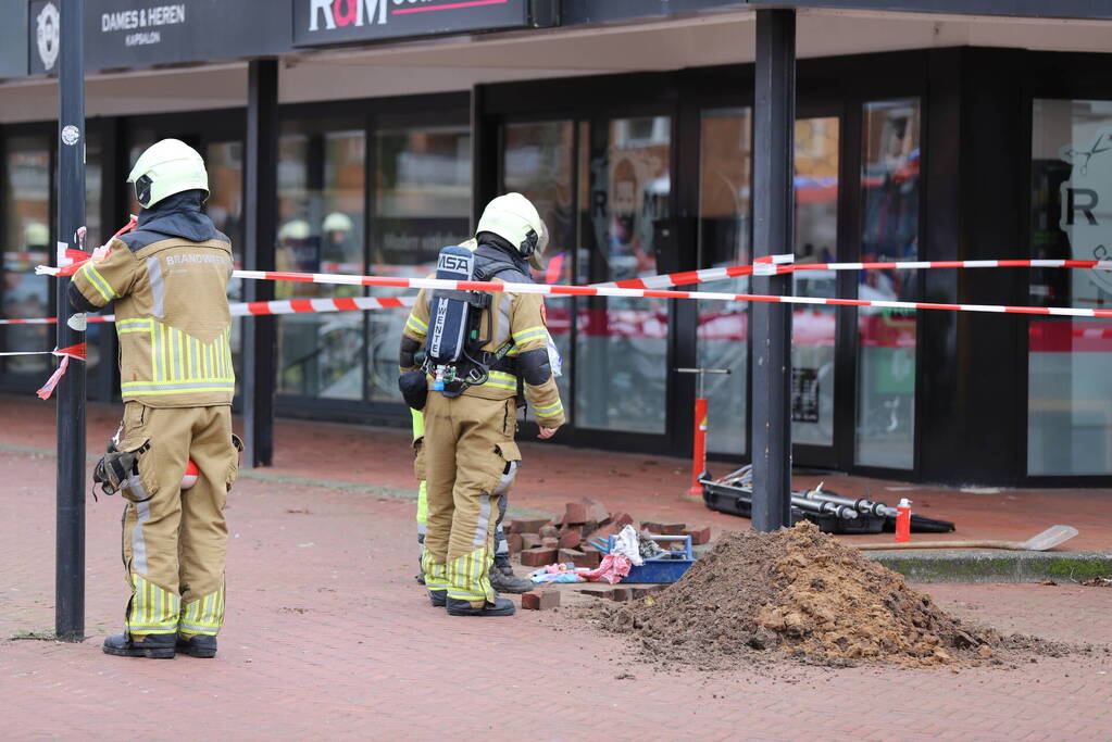 Winkelplein afgesloten vanwege gaslekkage