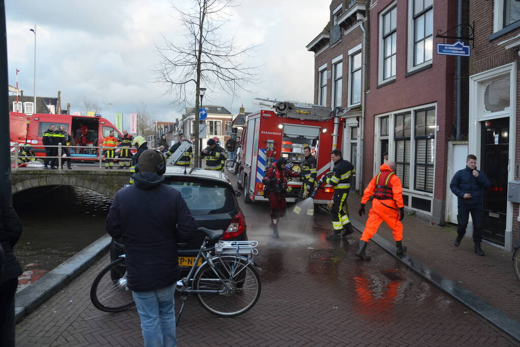 Grote inzet van hulpdiensten door speelgoed auto in het water