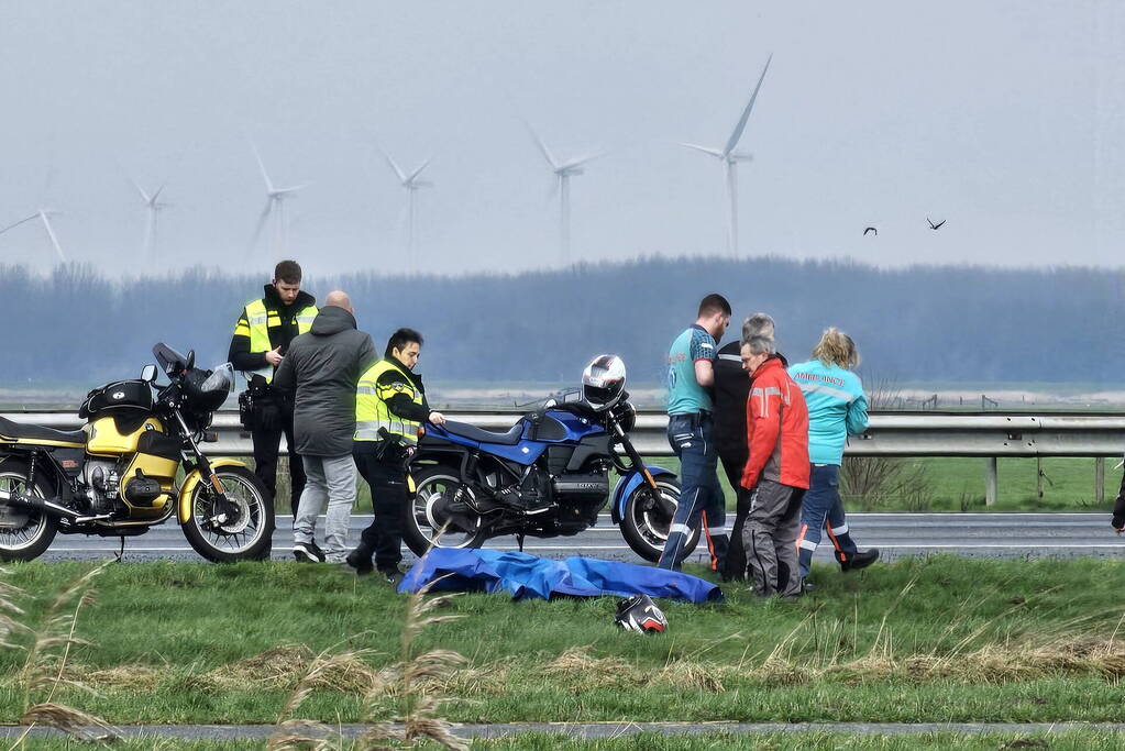 Motorrijder gewond bij ongeval op snelweg