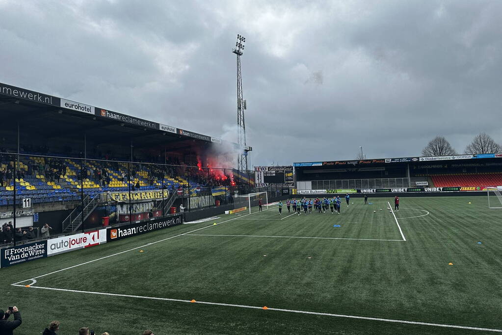 Sfeeractie bij laatste training voor halve finale knvb beker