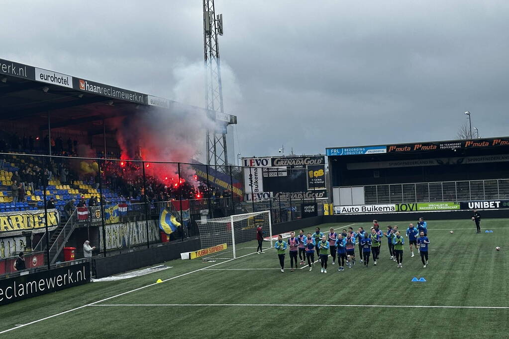 Sfeeractie bij laatste training voor halve finale knvb beker