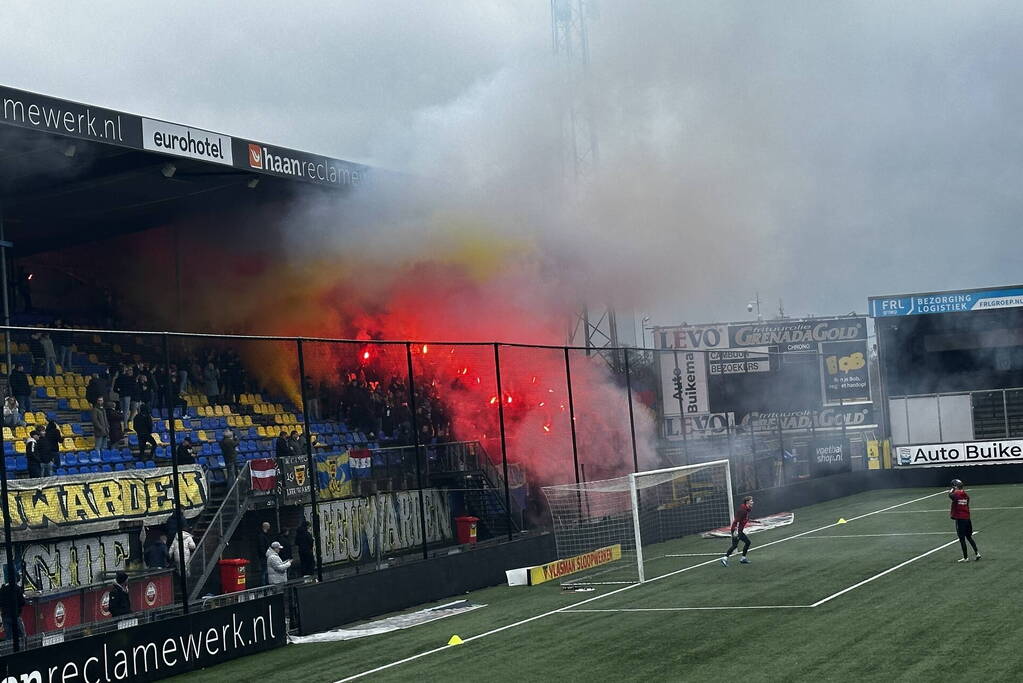 Sfeeractie bij laatste training voor halve finale knvb beker