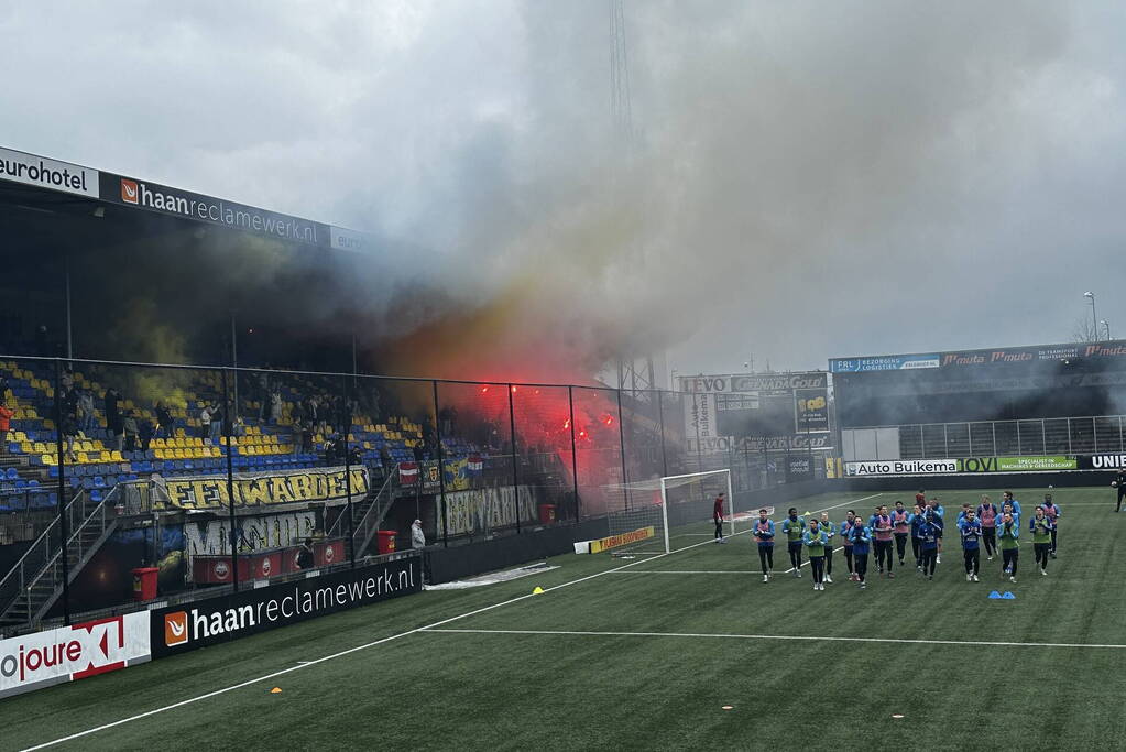 Sfeeractie bij laatste training voor halve finale knvb beker