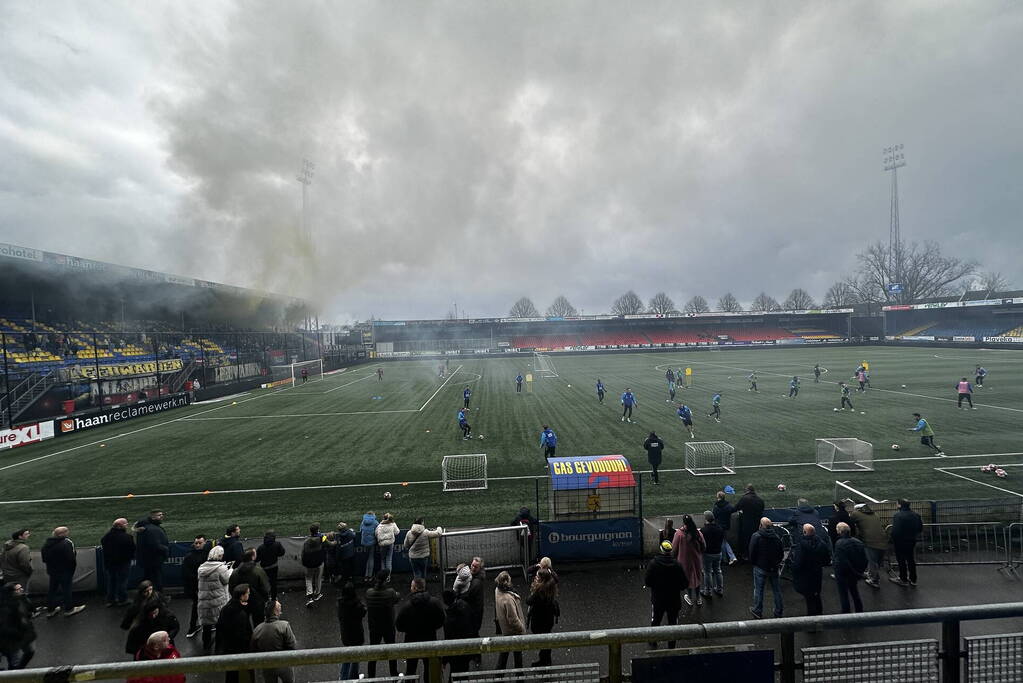 Sfeeractie bij laatste training voor halve finale knvb beker