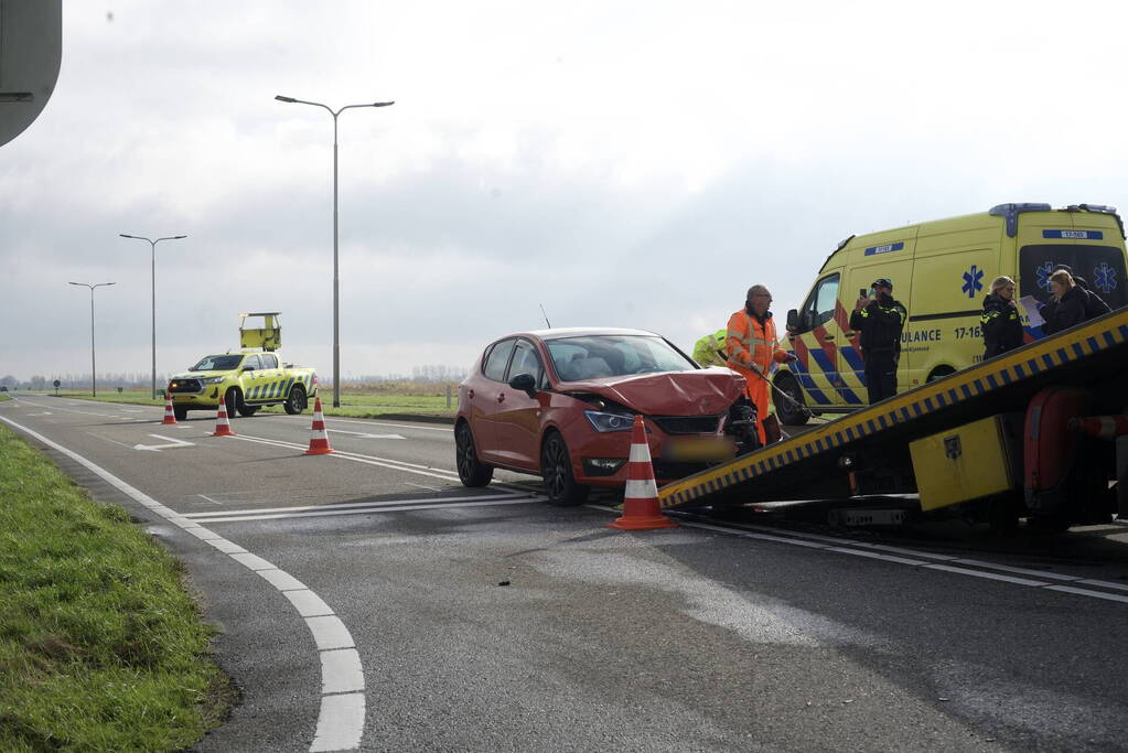 Veel schade bij kop-staartbotsing