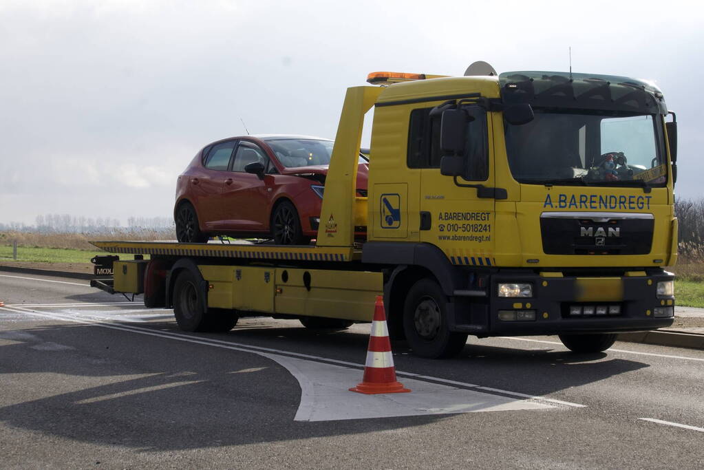 Veel schade bij kop-staartbotsing