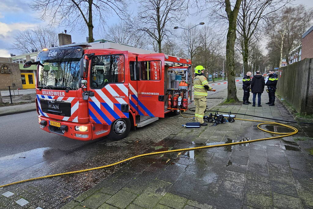 Brand in schuur van woning