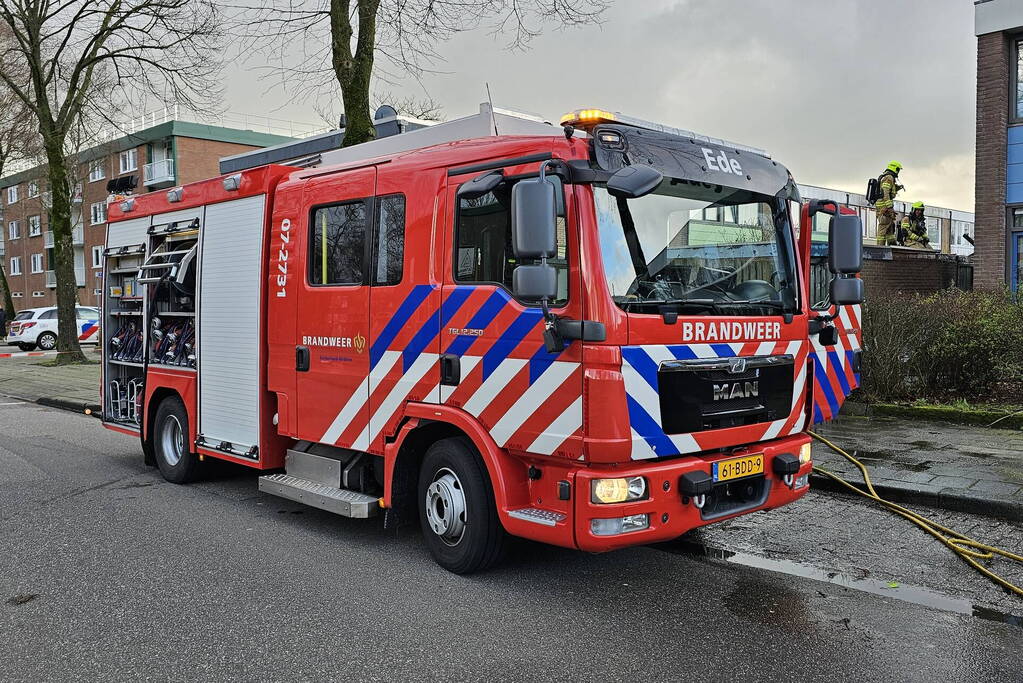 Brand in schuur van woning