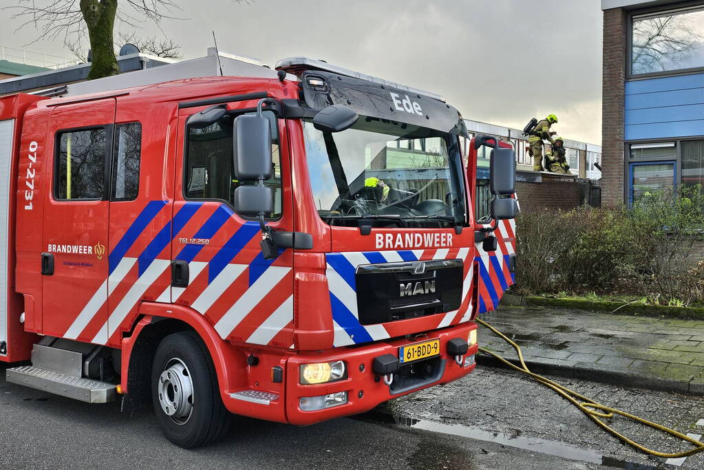 Brand in schuur van woning