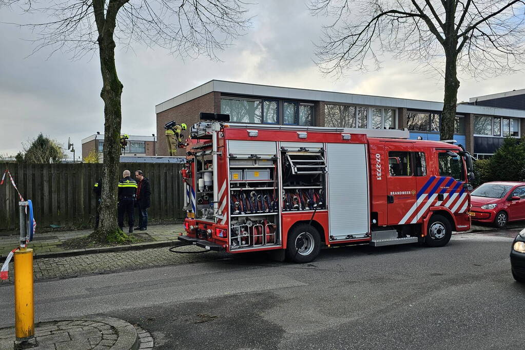 Brand in schuur van woning