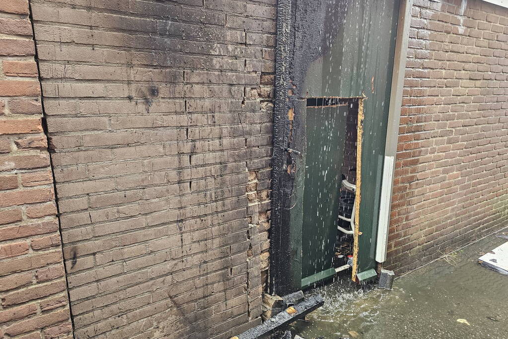 Brand in schuur van woning