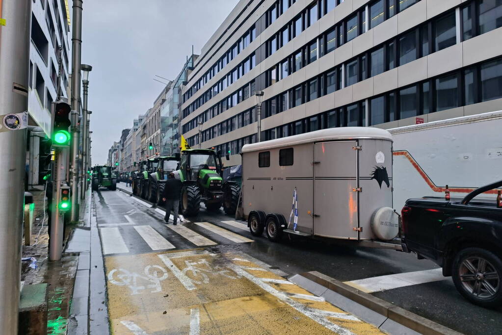 Boeren trekken richting euro parlement