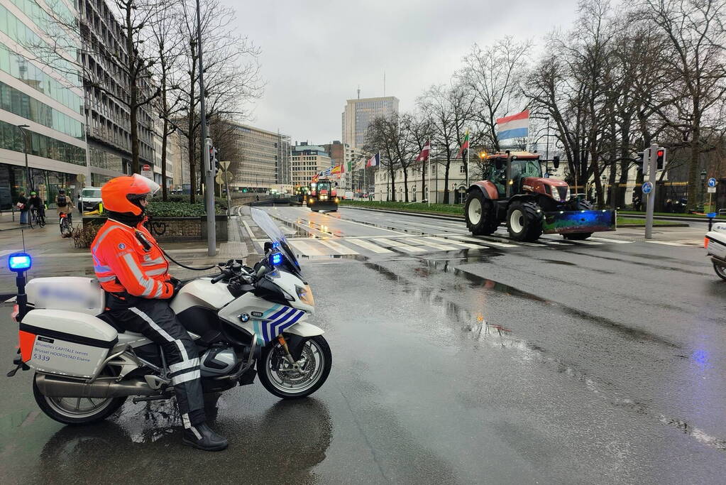 Boeren trekken richting euro parlement