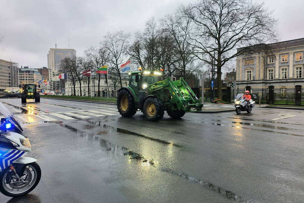 Boeren trekken richting euro parlement