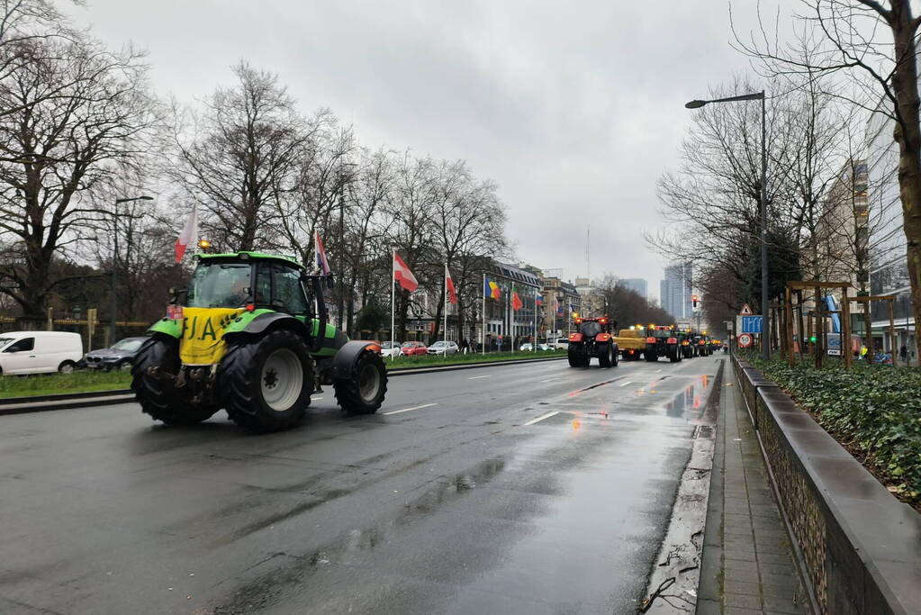 Boeren trekken richting euro parlement