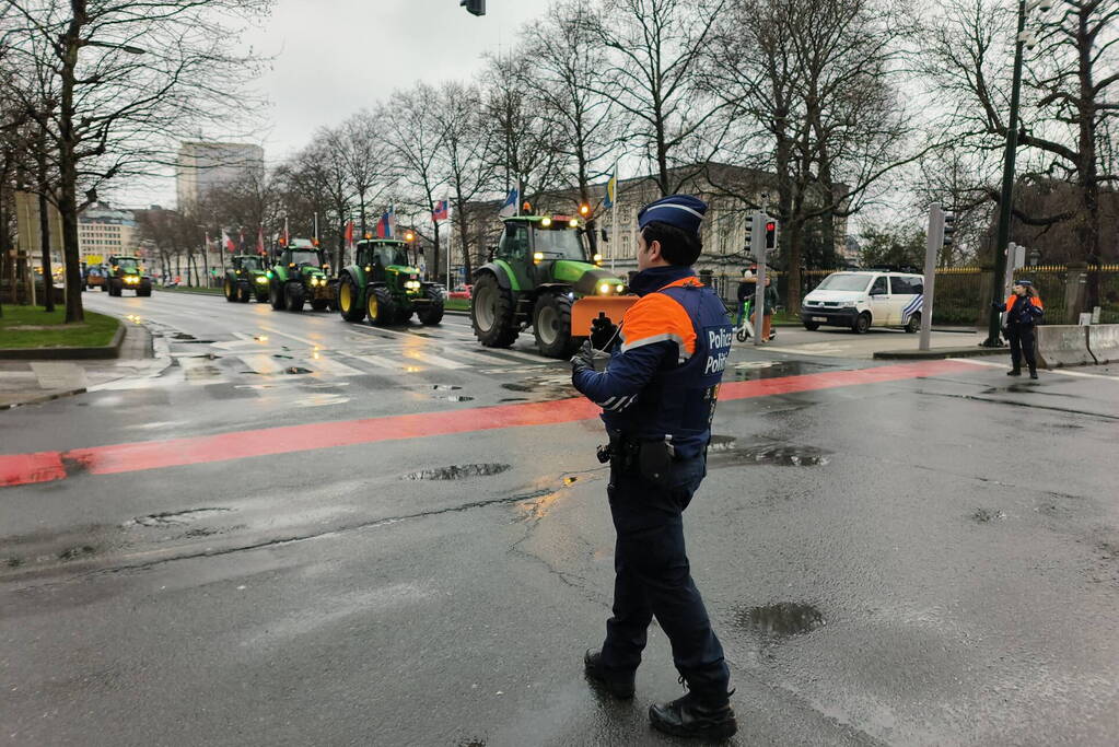 Boeren trekken richting euro parlement