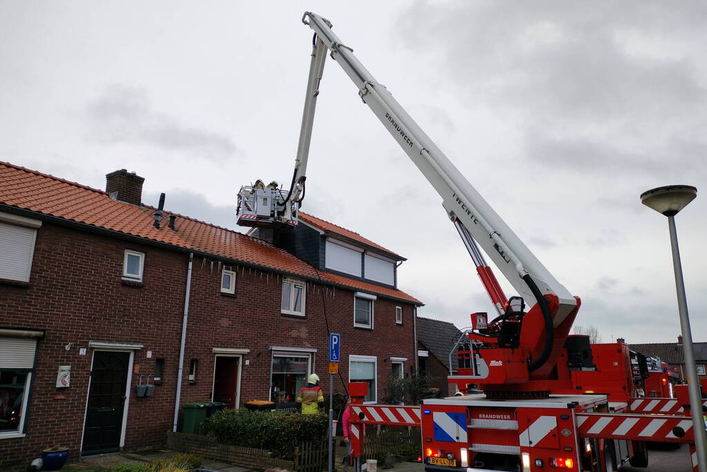 Brandweer ingezet voor brand in schoorsteen