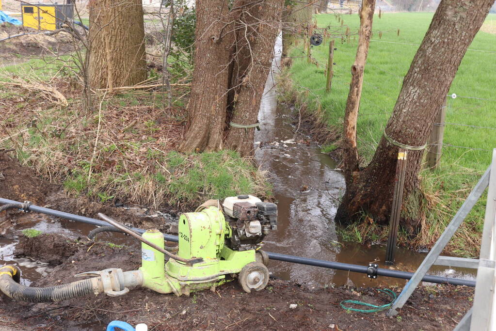 Waterleiding gesprongen bij werkzaamheden