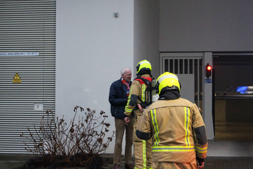 Rookontwikkeling in garage van flat